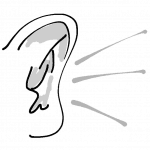 A sketch of an ear that is listening