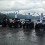 Russ, Phil, Matt and Luke stand proudly on their ATVs