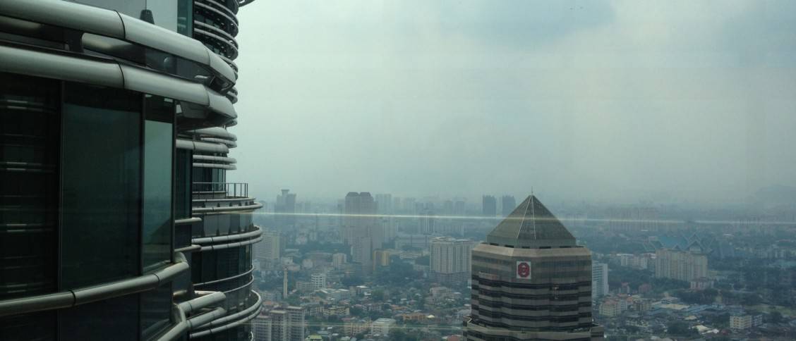 The view from the top of the Petronas Towers