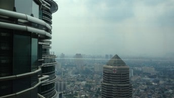 The view from the top of the Petronas Towers