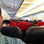 Luke takes a selfie on the plane