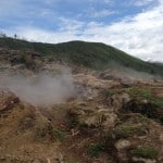 Sulphur rises from Mt Taal