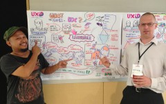 Matt with Imawan, the UXID graphic recorder