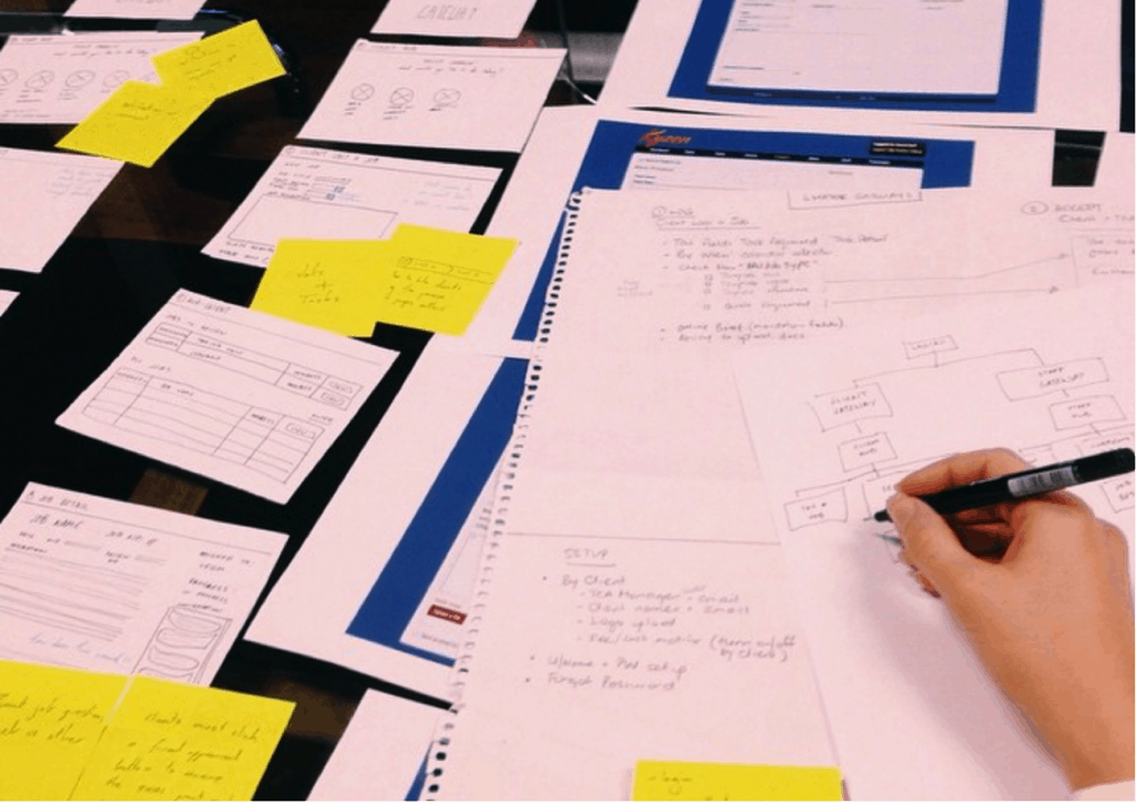 An interaction designer spends a lot of time in the initial defining stage of a project.