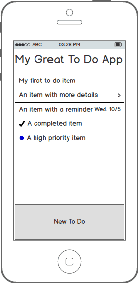 The second design, showing categories of to-do items and a Material Design-like Add button.