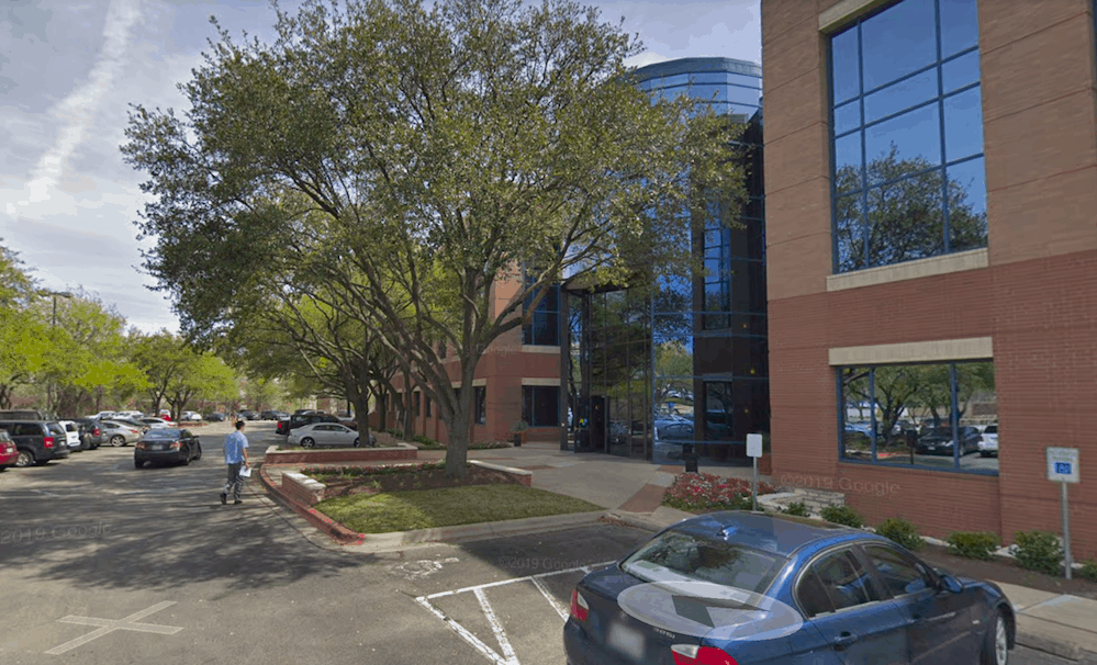 A Google Streetview image of the front entrance of Kasasa's building.
